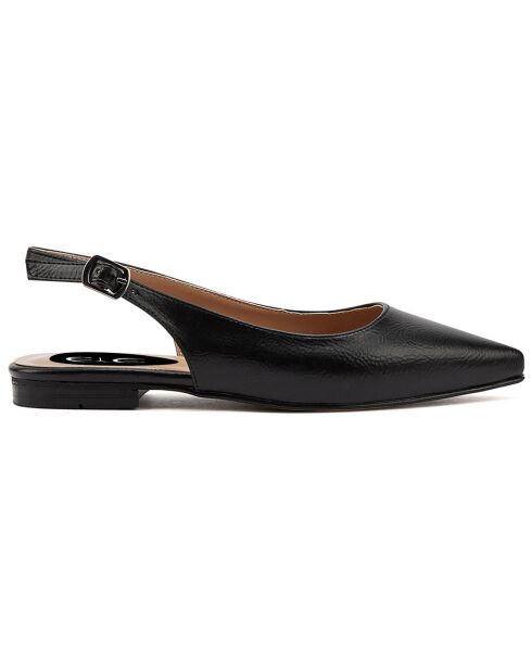 Slingback en Cuir Caroline noirs