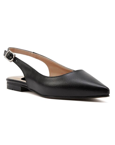Slingback en Cuir Caroline noirs