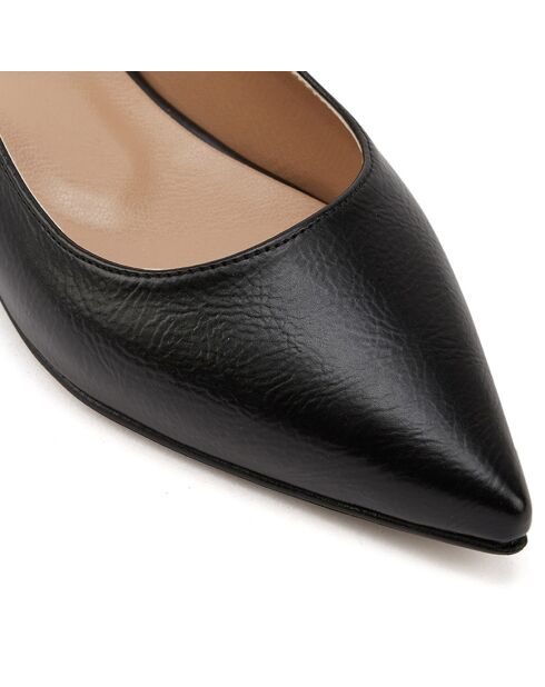 Slingback Caroline in pelle nera