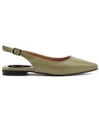 Slingback en Cuir Caroline verts