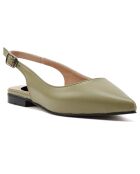 Slingback en Cuir Caroline verts