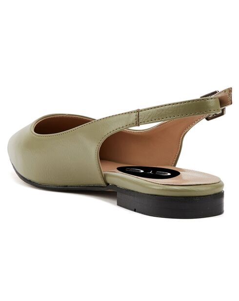 Slingback en Cuir Caroline verts