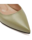 Slingback en Cuir Caroline verts