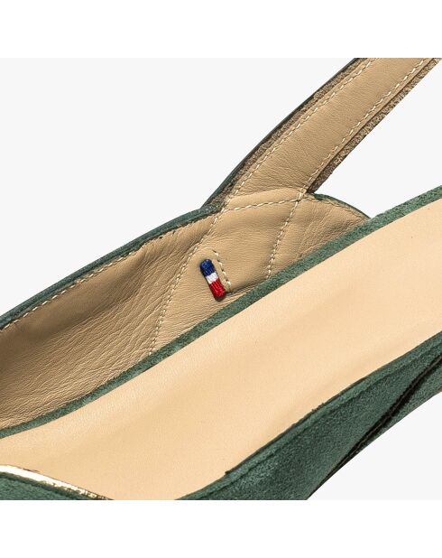 Slingbacks  de Cuir Hervea sauge