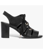 Sandales en Cuir Pacific noires - Talon 8 cm