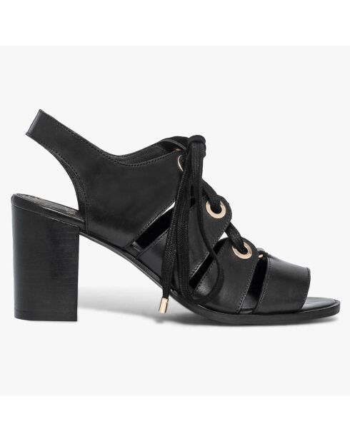 Sandales en Cuir Pacific noires - Talon 8 cm