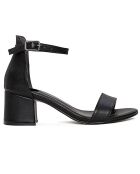 Sandales en Cuir Nancy noires - Talon 5.5 cm
