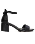 Sandales en Cuir Nancy noires - Talon 5.5 cm