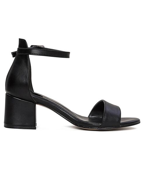 Sandales en Cuir Nancy noires - Talon 5.5 cm