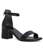 Sandales en Cuir Nancy noires - Talon 5.5 cm