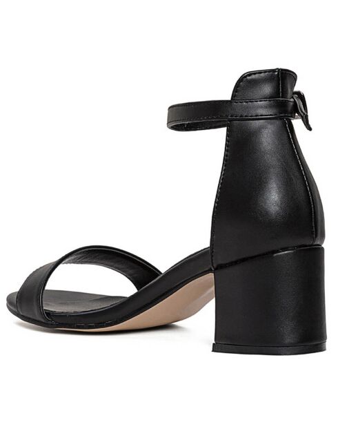 Sandales en Cuir Nancy noires - Talon 5.5 cm