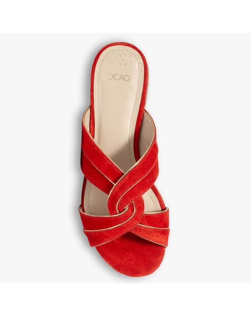 Sabot Zelie Vermilion in pelle di velluto