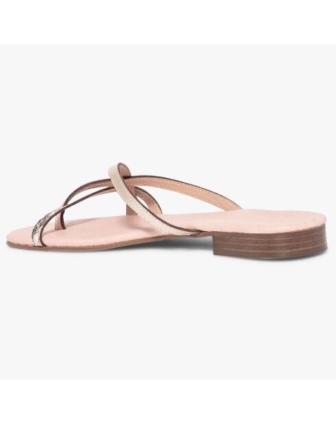 Mules en Cuir Ziva nude