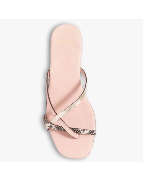 Mules en Cuir Ziva nude