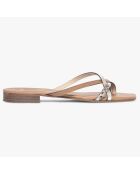 Mules en Cuir Ziva camel
