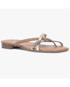 Mules en Cuir Ziva camel