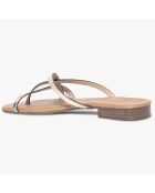 Mules en Cuir Ziva camel