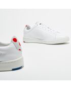 Sneakers en Cuir Blazon Sport Made in France blanc/rouge