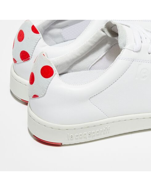 Sneakers en Cuir Blazon Sport Made in France blanc/rouge