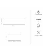 Table basse Norah noire - 38x60x120 cm
