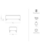 Table basse Vere beige - 44x60x120 cm