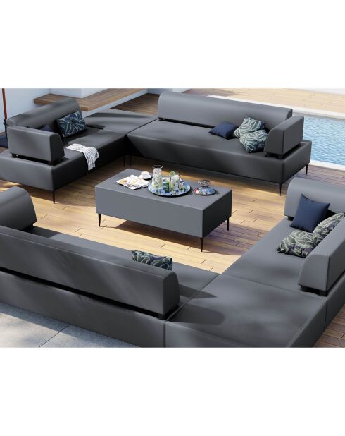 Table basse Vere gris foncé - 44x60x120 cm