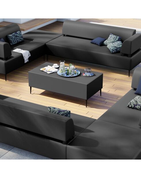 Table basse Vere noire - 44x60x120 cm