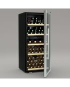 Cave à vin Dual zone 91 bouteilles pose libre argentée - 54x55x123.8 cm