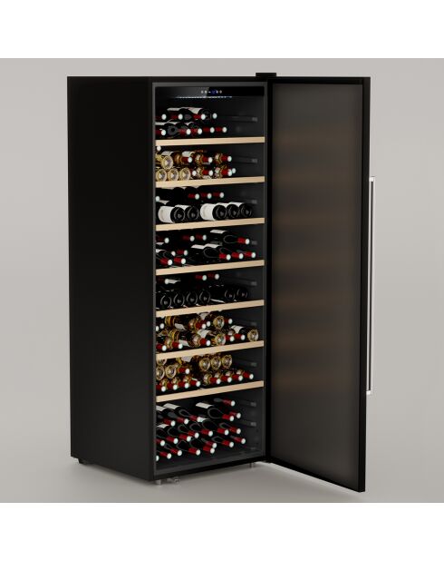 Cave à vin 224 bouteilles pose libre noire - 70.5x70.5x183.5 cm