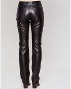 Pantalon en Cuir d'Agneau Jane Waxy noir