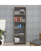Bibliothèque New marron - 50x19.6x160 cm