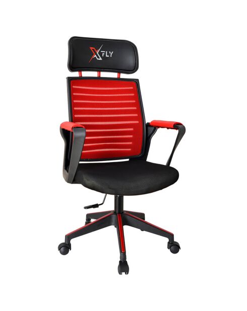 Chaise de bureau Xfly rouge/noir - 56x48x110 cm