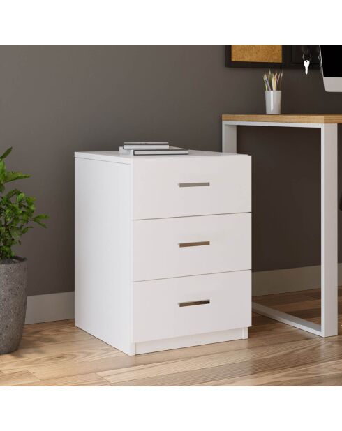 Ensemble Bureau + Tiroirs + Table basse VO9 blanc