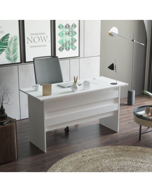 Ensemble Bureau + Tiroirs + Table basse VO9 blanc