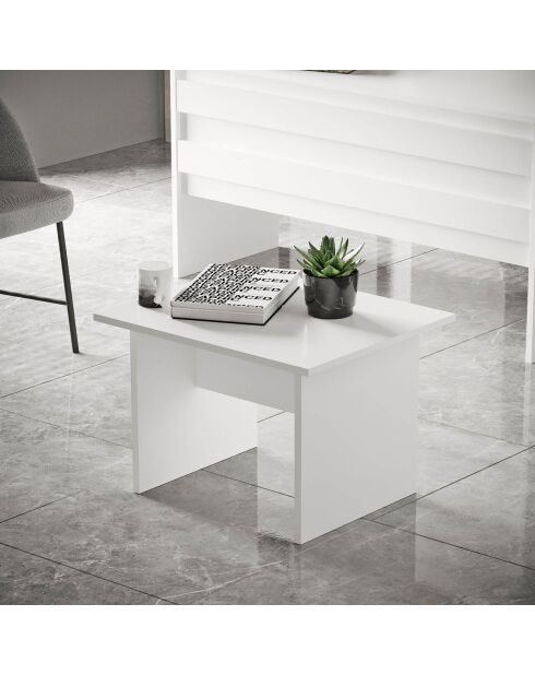 Ensemble Bureau + Tiroirs + Table basse VO9 blanc