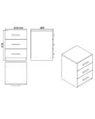 Ensemble Bureau + Tiroirs + Table basse VO9 blanc
