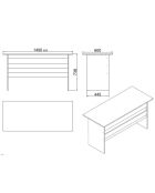 Ensemble Bureau + Tiroirs + Table basse VO9 blanc