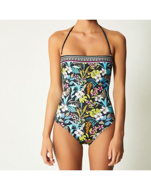 Maillot 1 Pièce bustier Eden noir/multicolore
