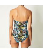 Maillot 1 Pièce bustier Eden noir/multicolore