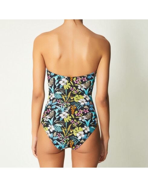 Maillot 1 Pièce bustier Eden noir/multicolore