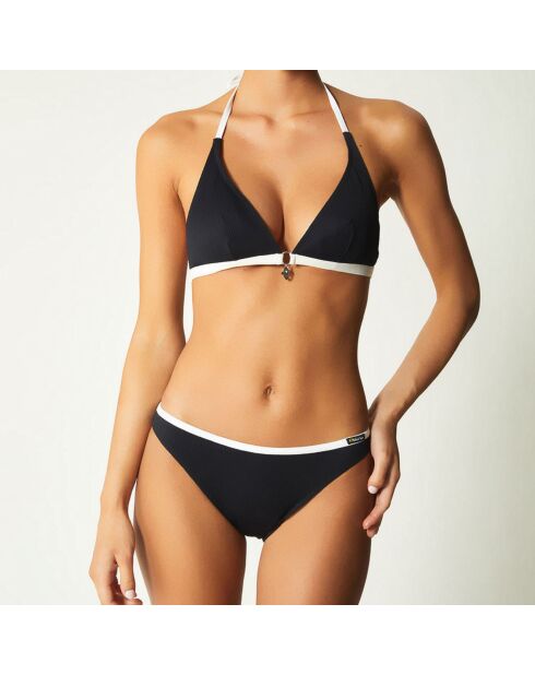 Napoli Triangel-Bikinioberteil in Schwarz/Weiß