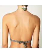 Haut de Maillot triangle Yaya blanc/noir/jaune