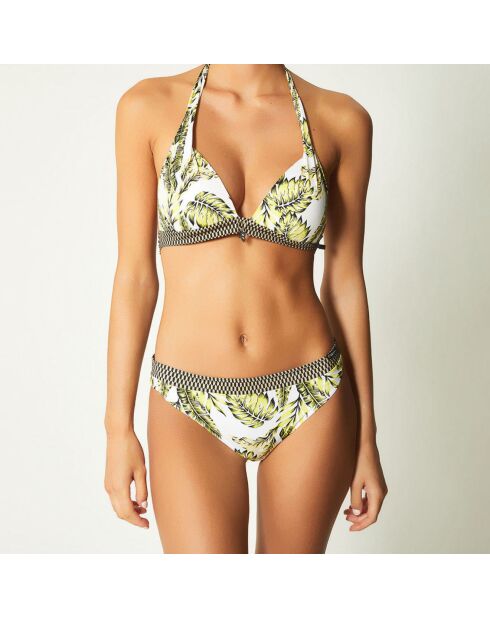 Bikinibroekje Yaya wit/zwart/geel