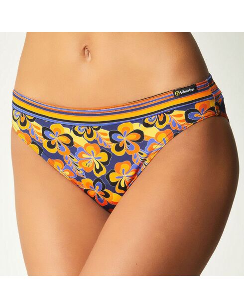 Blauw-oranje bikinibroekje uit de jaren 70