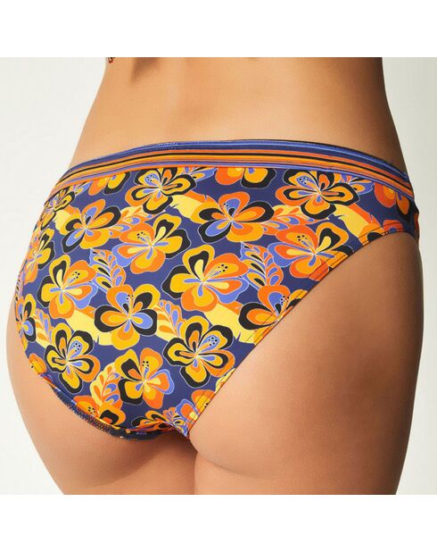 Blauw-oranje bikinibroekje uit de jaren 70