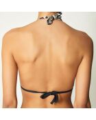 Haut de Maillot triangle Anae kaki/noir/blanc