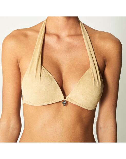 Haut de Maillot triangle Aryanna beige
