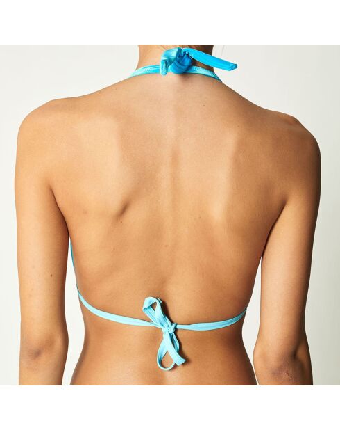 Haut de Maillot triangle Alana en velours turquoise