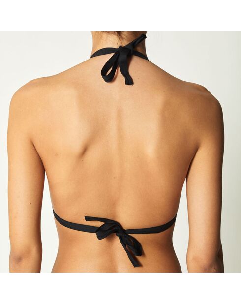 Haut de Maillot triangle Rai noir/multicolore