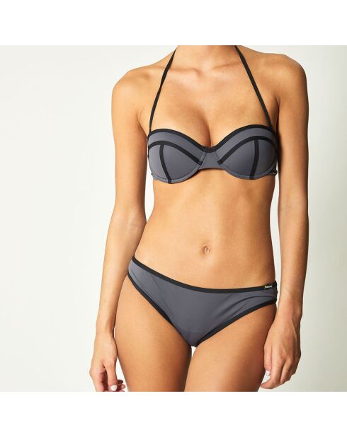 Braguita de bikini en colores antracita/negro
